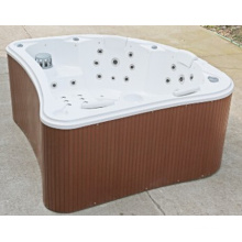 Hermosa forma de acrílico al aire libre SPA bañera de baño (jl980)